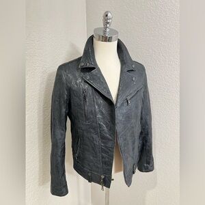 John Varvatos, leather biker jacket 50